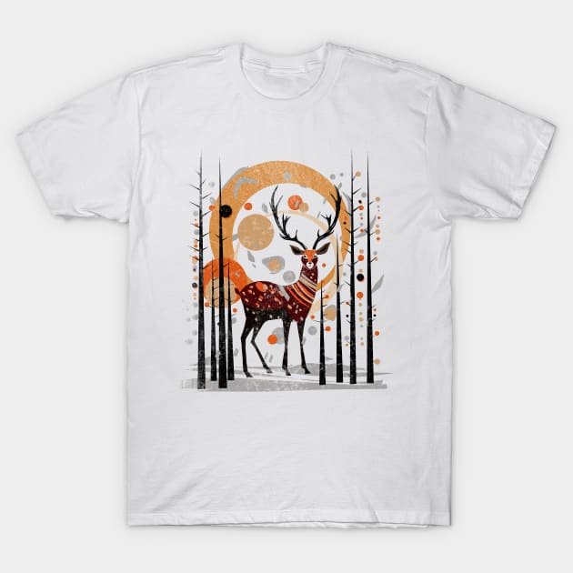 Mid century deer T-Shirt by kharmazero